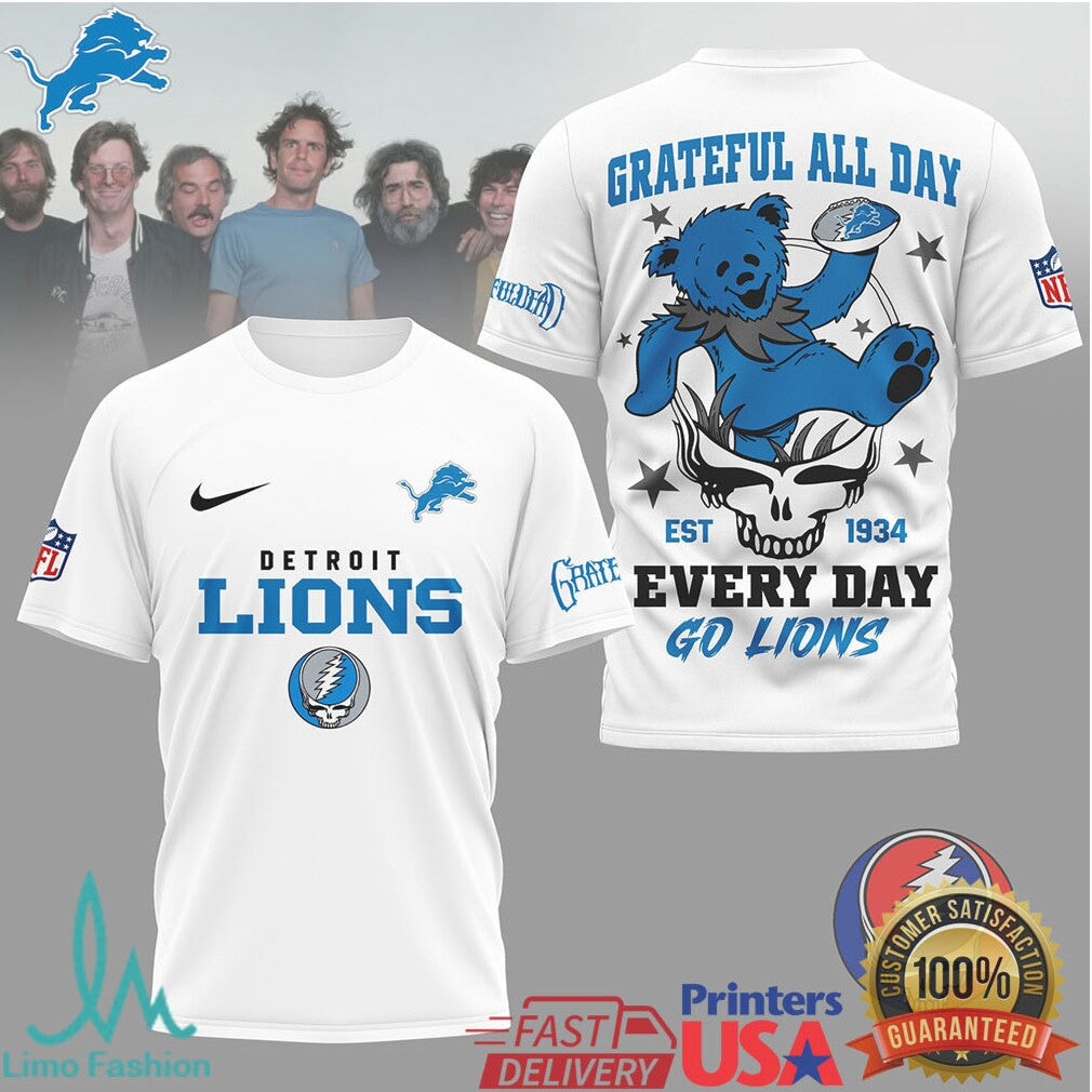 Grateful Dead X Detroit Lions Nfl Football Fan T Shirt - Limotees LLC