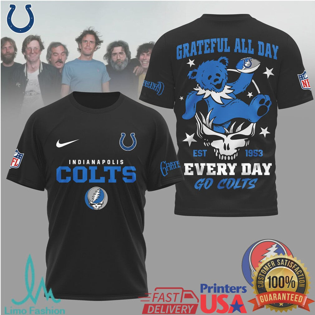 Grateful Dead X Indianapolis Colts Nfl Steal Your Face Tee - Limotees LLC