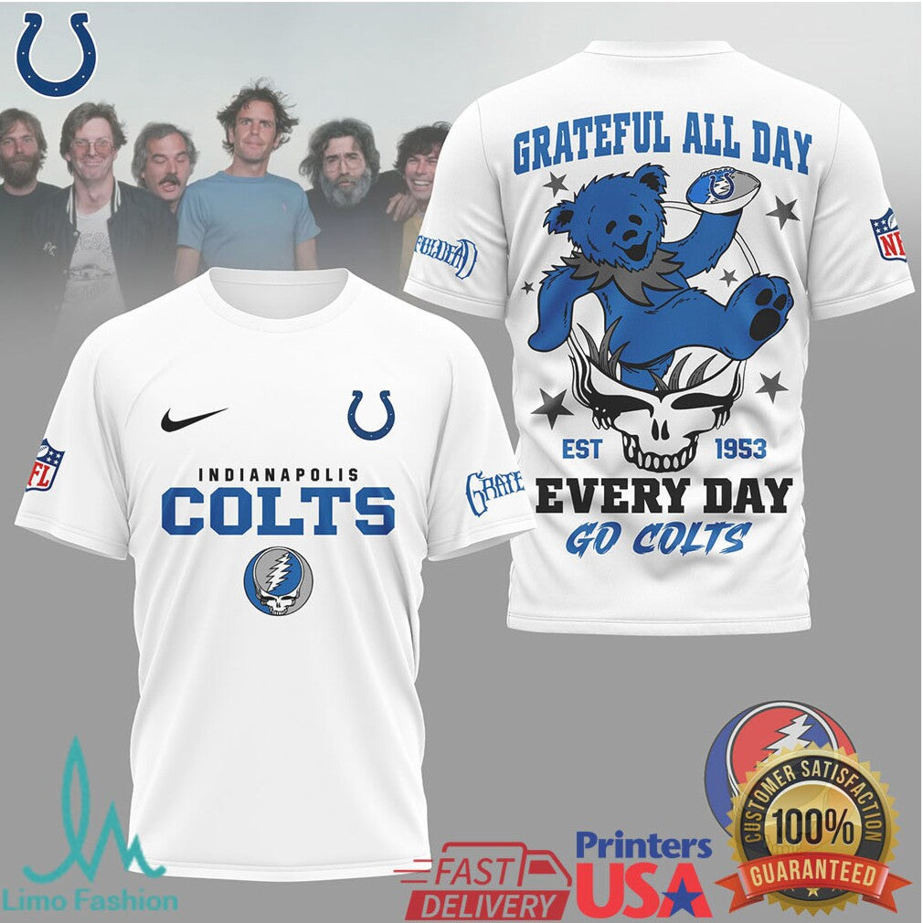Grateful Dead X Indianapolis Colts Nfl Steal Your Face Tee - Limotees LLC