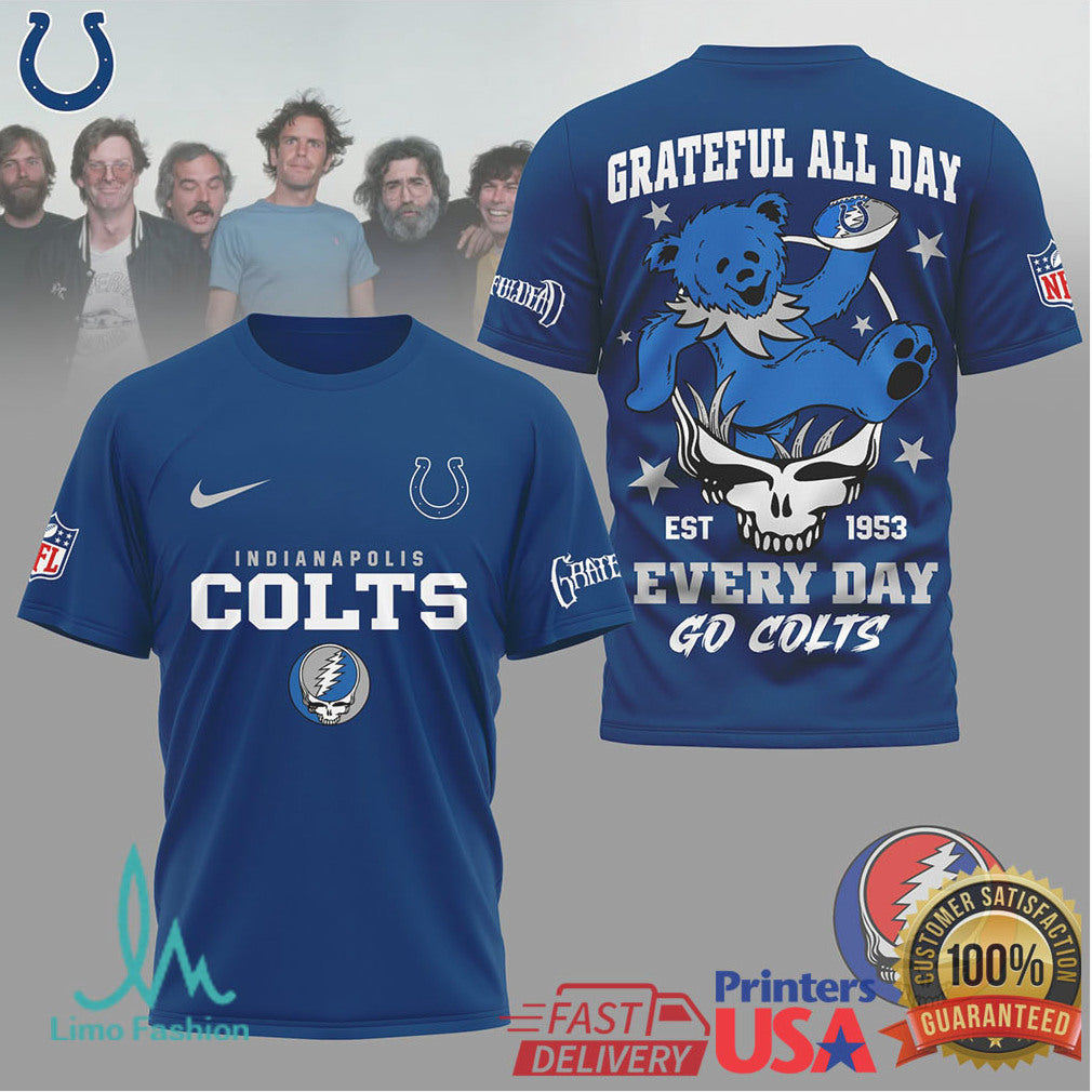 Grateful Dead X Indianapolis Colts Nfl Steal Your Face Tee - Limotees LLC