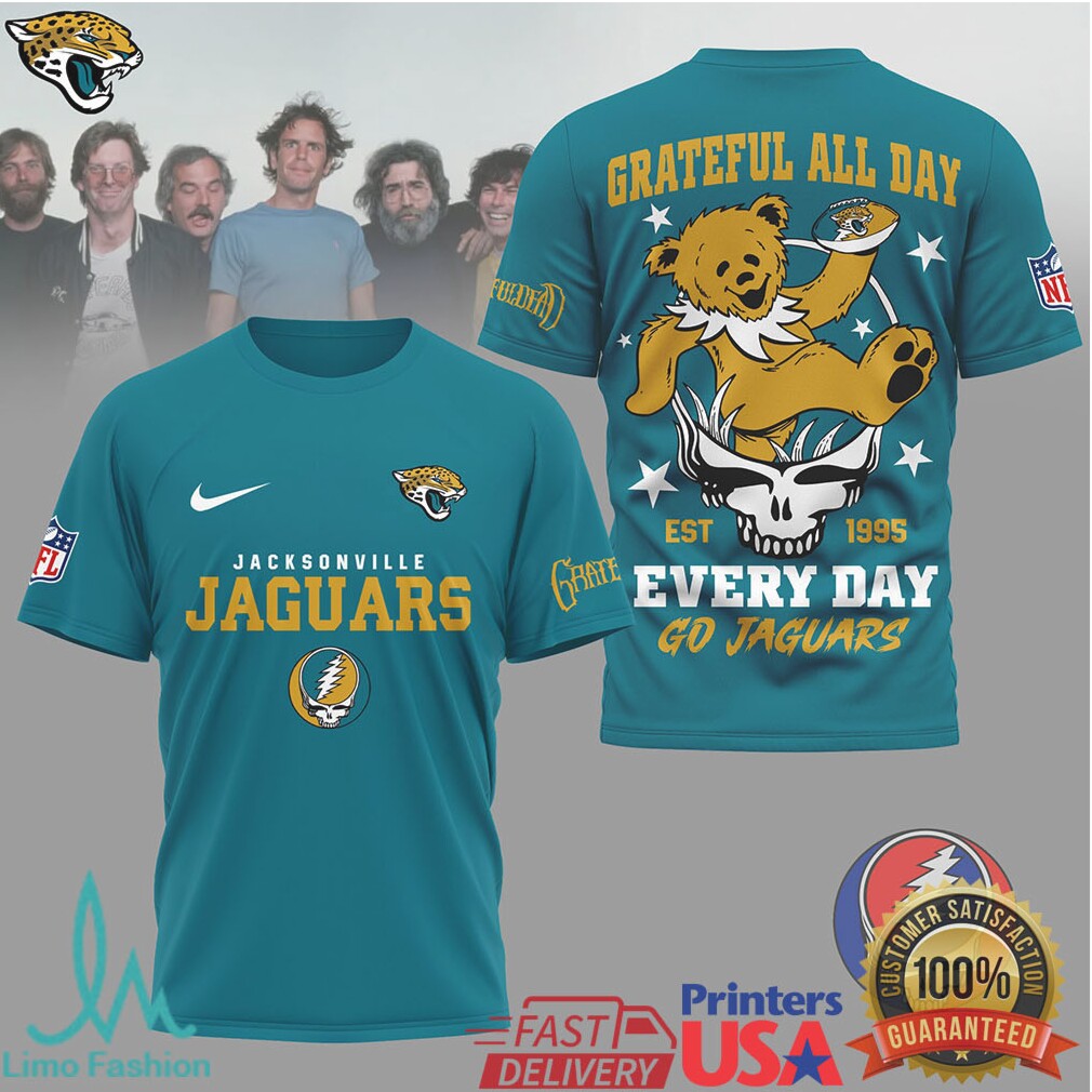 Grateful Dead X Jacksonville Jaguars Nfl Dancing Bear Tee - Limotees LLC