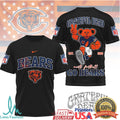 Grateful Dead x Chicago Bears NFL Dancing Bear Football Graphic T Shirt - Limotees LLC