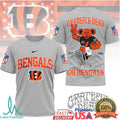 Grateful Dead x Cincinnati Bengals NFL Dancing Bear Football Graphic T Shirt - Limotees LLC