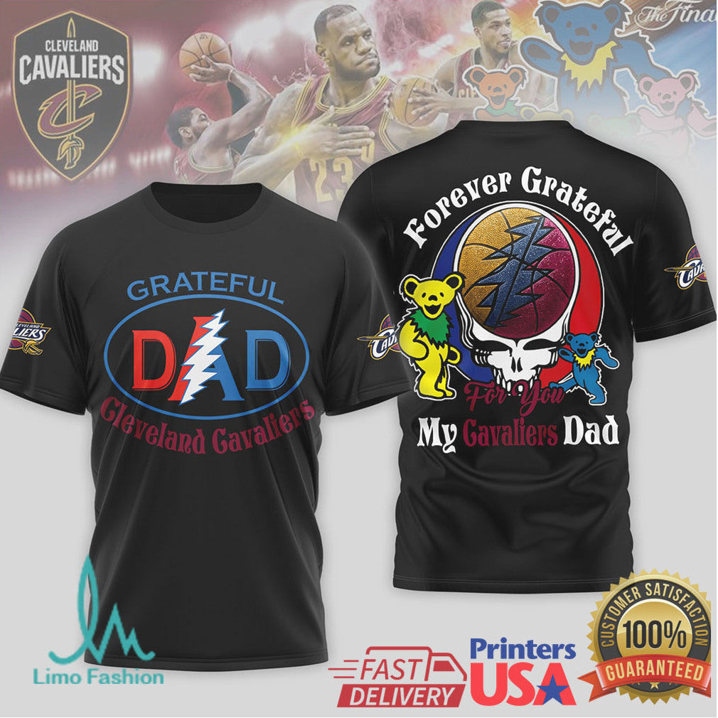 Grateful Dead x Cleveland Cavaliers Dad Forever Grateful Basketball T Shirt