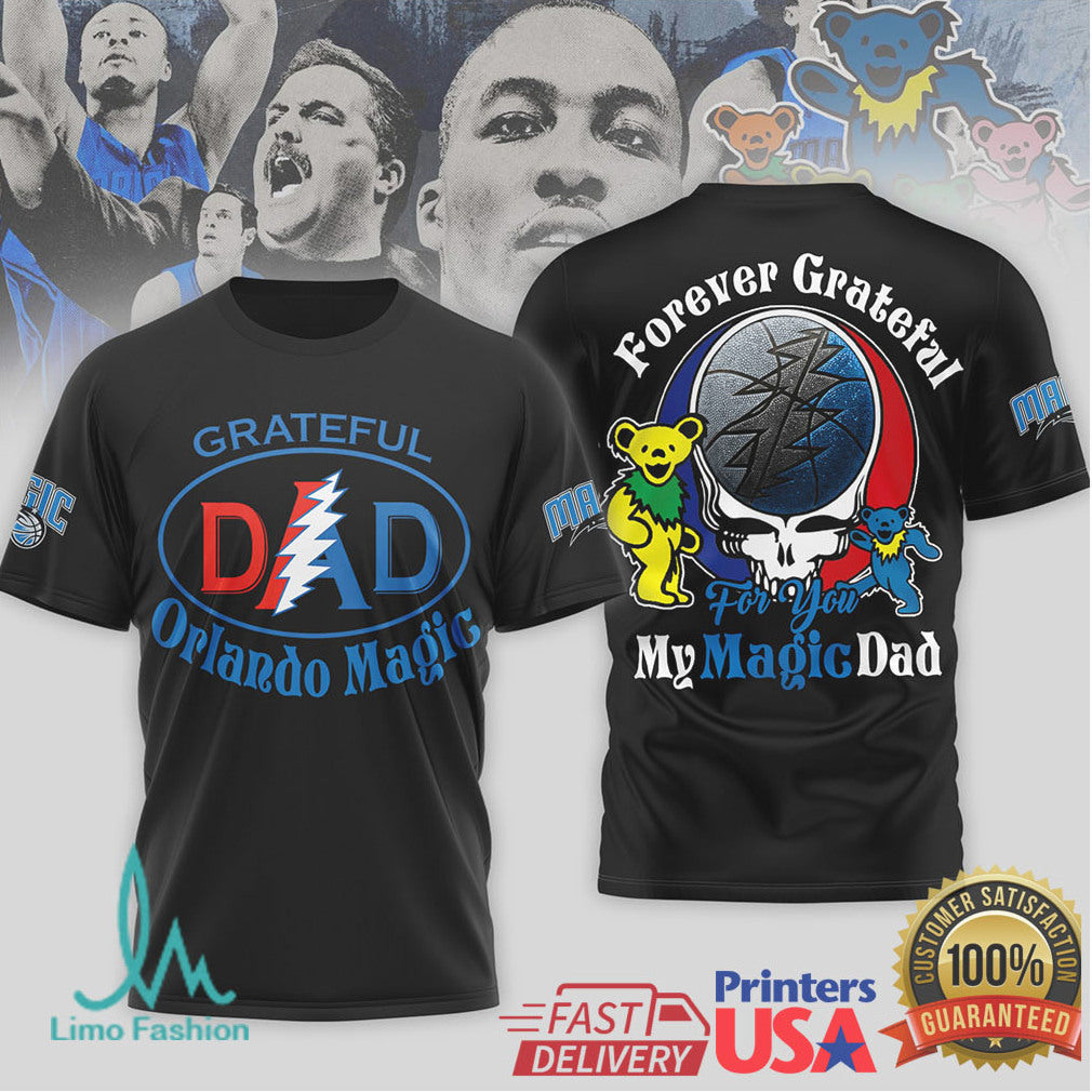 Grateful Dead x Orlando Magic Dad Forever Grateful Basketball T Shirt - Limotees LLC