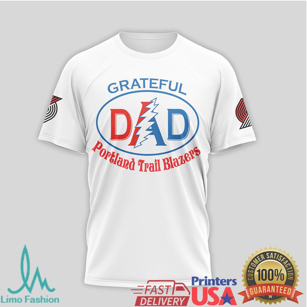 Grateful Dead x Portland Trail Blazers Dad Forever Grateful Basketball T Shirt - Limotees LLC