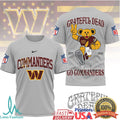 Grateful Dead x Washington Commanders NFL Dancing Bear T Shirt - Limotees LLC
