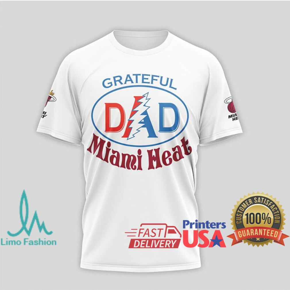 Grateful Miami Heat Dad T Shirt Steal Your Face Basketball T Shirt for Heat Fans