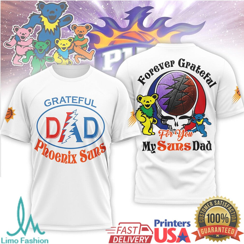 Grateful Phoenix Suns Dad T Shirt Suns Basketball Dad Gift Steal Your Face T Shirt - Limotees LLC