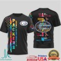 Green Bay Packers Autism Awareness T Shirt Be Kind To Everyone Tie Dye T Shirt - Limotees LLC