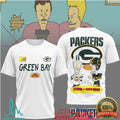 Green Bay Packers Beavis and ButHead 90s Cartoon Football T Shirt - Limotees LLC
