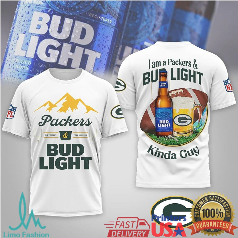 Green Bay Packers Bud Light Kinda Guy Girl Tshirt Hoodie - Limotees LLC