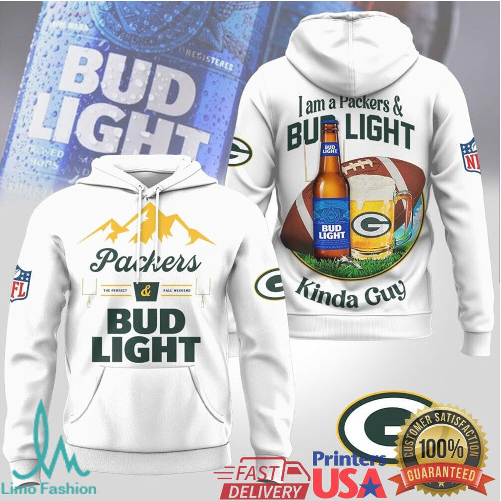 Green Bay Packers Bud Light Kinda Guy Girl Tshirt Hoodie - Limotees LLC