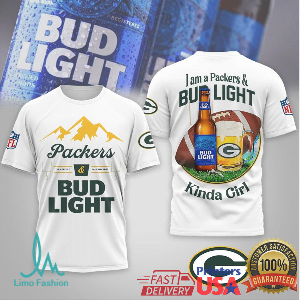 Green Bay Packers Bud Light Kinda Guy Girl Tshirt Hoodie - Limotees LLC