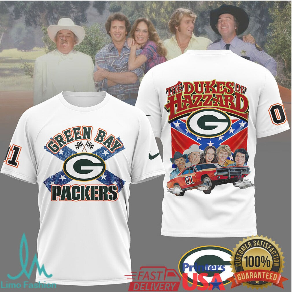 Green Bay Packers Dukes of Hazzard General Lee Mashup T Shirt - Limotees LLC
