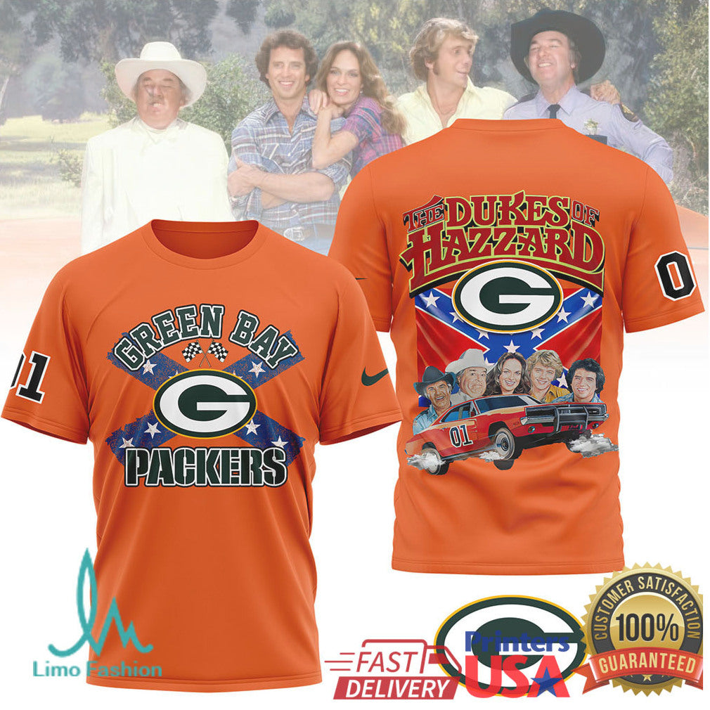 Green Bay Packers Dukes of Hazzard General Lee Mashup T Shirt - Limotees LLC