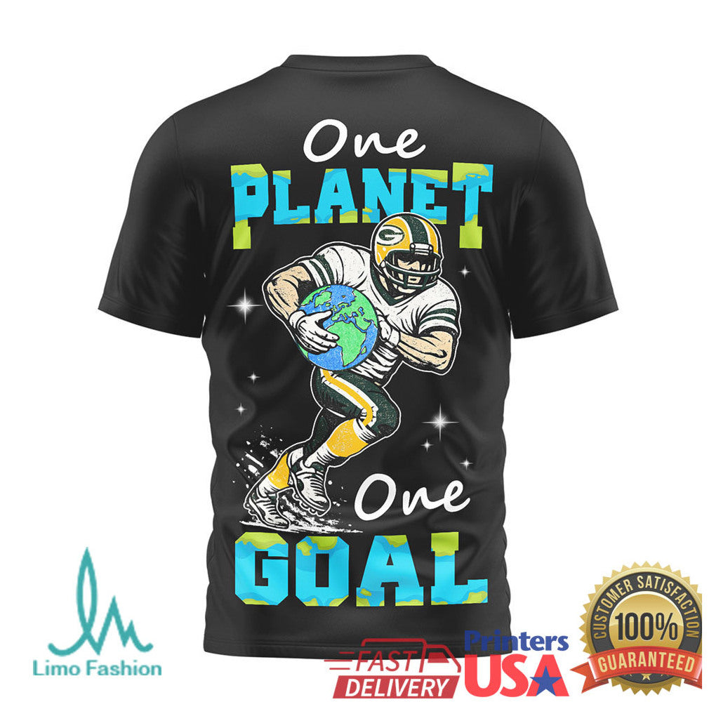 Green Bay Packers Earth Day One Planet One Goal Football T Shirt