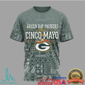 Green Bay Packers Feliz Cinco De Mayo T Shirt Dark Green Bitchatos Skeleton Football T Shirt - Limotees LLC