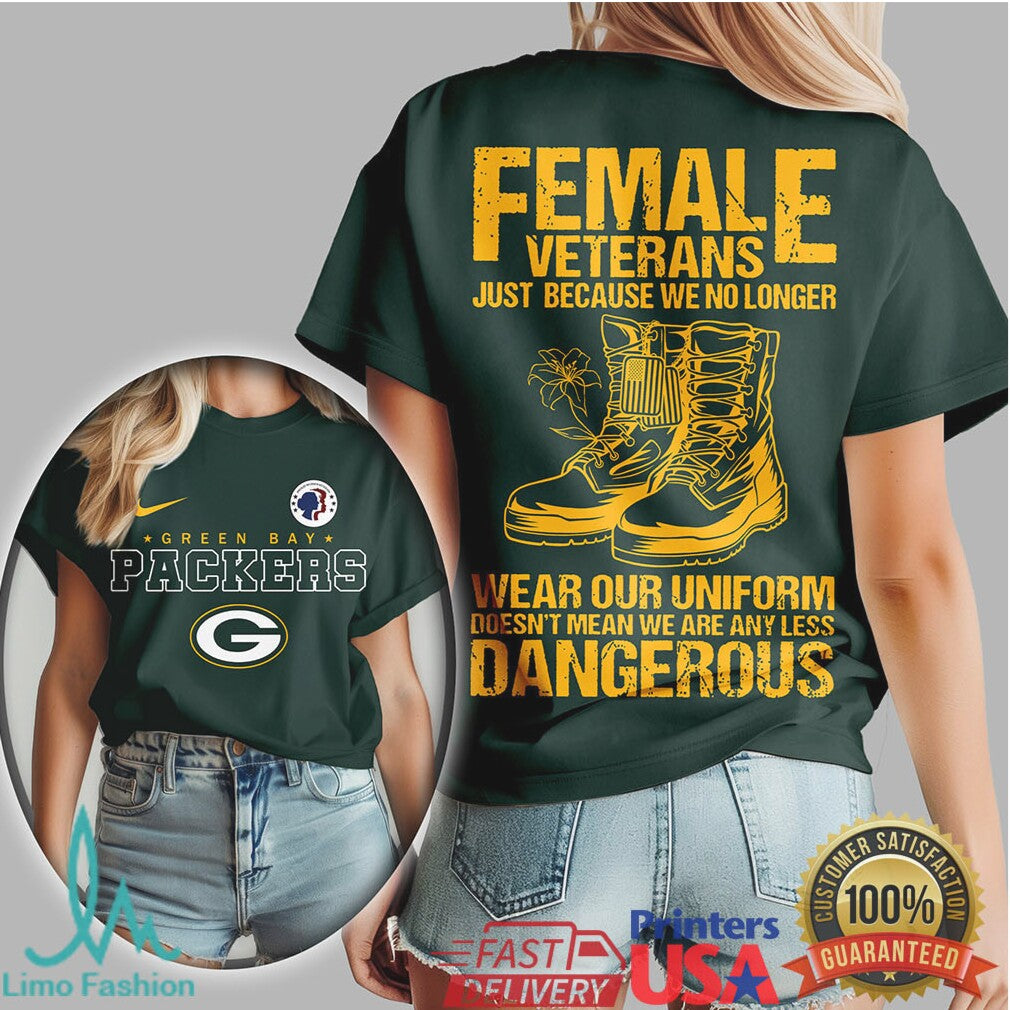 Green Bay Packers Female Veterans No Longer In Uniform Shirt - Limotees LLC