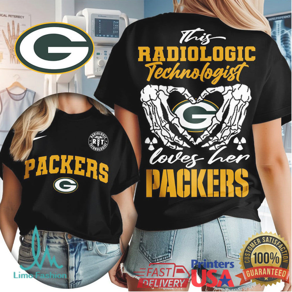 Green Bay Packers Football This Radiologic Technologist Loves Her Packers Women's Fan Medical Professional T Shirt - Limotees LLC