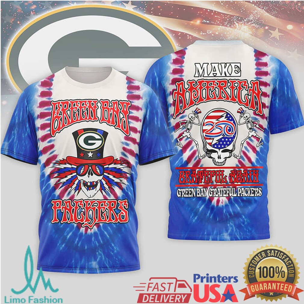 Green Bay Packers Grateful Dead Make America Grateful Again T Shirt - Limotees LLC