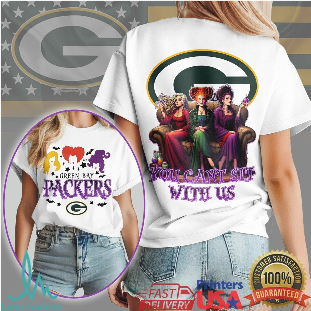 Green Bay Packers Hocus Pocus Halloween T Shirt Packers Witches T Shirt - Limotees LLC