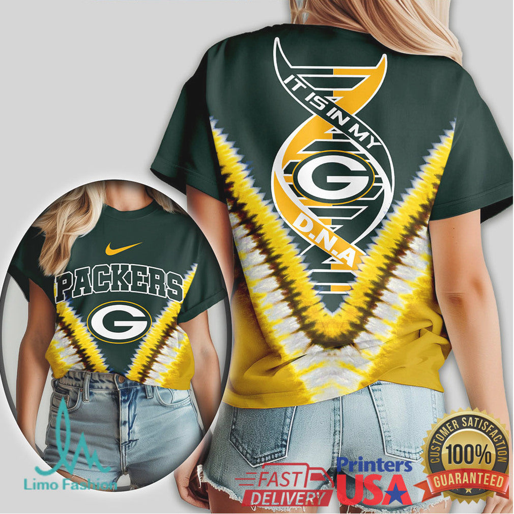 Green Bay Packers “It Is In My DNA” Double Sided Graphic T Shirt - Limotees LLC