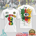 Green Bay Packers Juneteenth I'm Black Every Month T Shirt - Limotees LLC