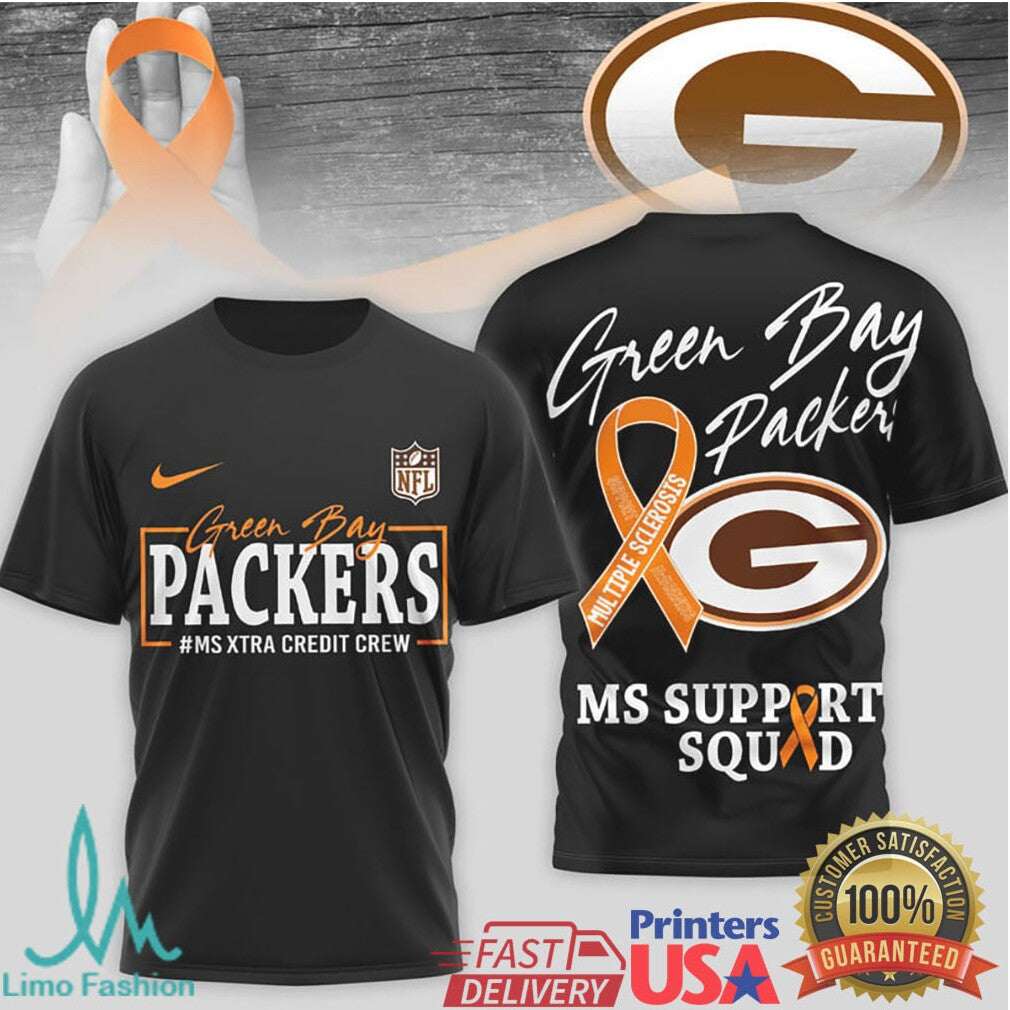 Green Bay Packers MS Support Squad Multiple Sclerosis Awareness T Shirt - Limotees LLC