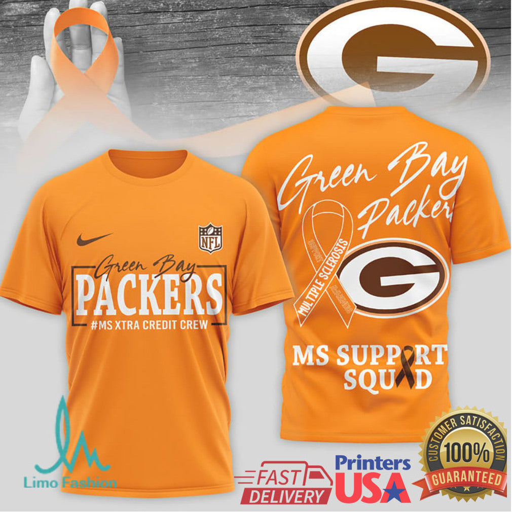 Green Bay Packers MS Support Squad Multiple Sclerosis Awareness T Shirt - Limotees LLC