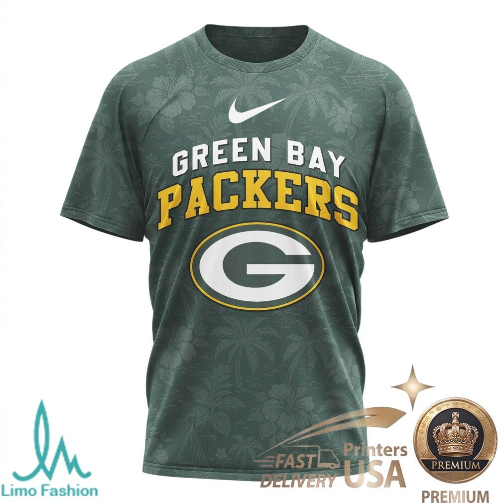 Green Bay Packers Margaritaville Tropical Parrot Summer T Shirt - Limotees LLC