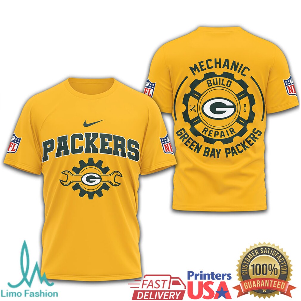 Green Bay Packers Mechanic Build Repair T Shirt - Limotees LLC