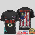 Green Bay Packers Military Appreciation “Thank You Veterans” 3D T Shirt - Limotees LLC