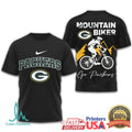 Green Bay Packers Mountain Biker T Shirt Go Packers Outdoor Sports T shirt - Limotees LLC