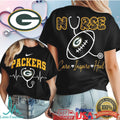 Green Bay Packers Nurse T Shirt NFL Team Stethoscope Medical Professional T Shirt - Limotees LLC
