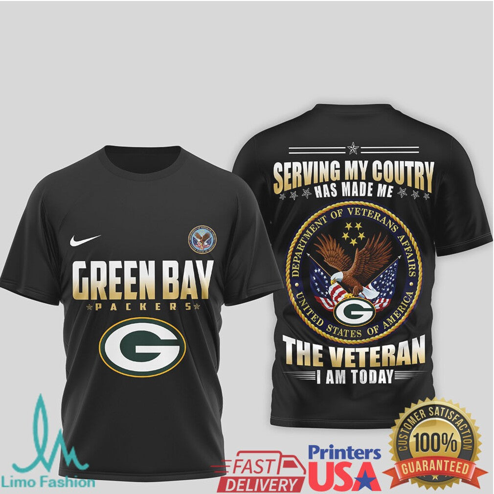Green Bay Packers Official NFL Department Of Veterans Affairs 3D Shirt - Limotees LLC