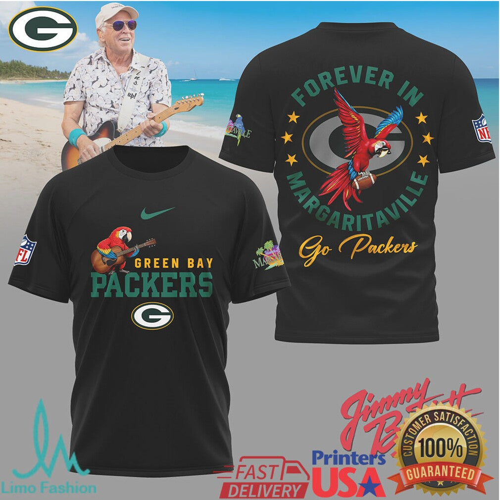 Green Bay Packers Official NFL Forever in Margaritaville 3D Shirt - Limotees LLC