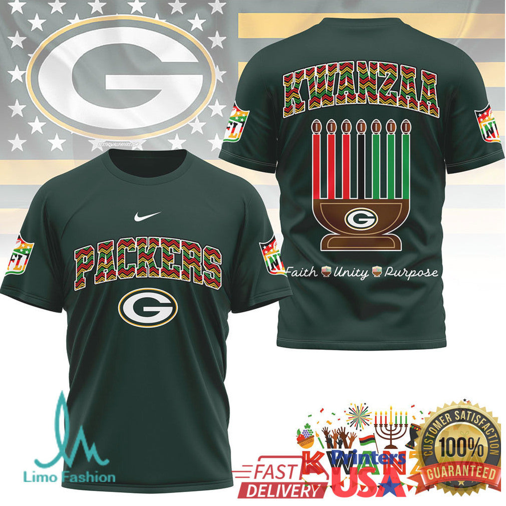 Green Bay Packers Official NFL Kwanzaa Pride 3D Shirt - Limotees LLC