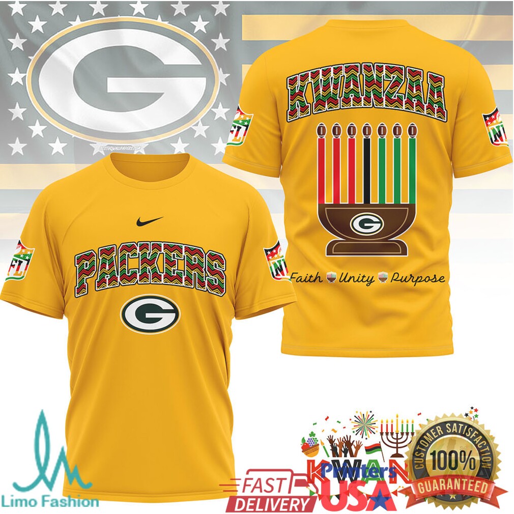 Green Bay Packers Official NFL Kwanzaa Pride 3D Shirt - Limotees LLC