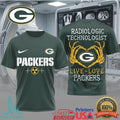 Green Bay Packers Radiologic Technologist T Shirt Live Love Packers X Ray Tech Rad Tech Gift - Limotees LLC