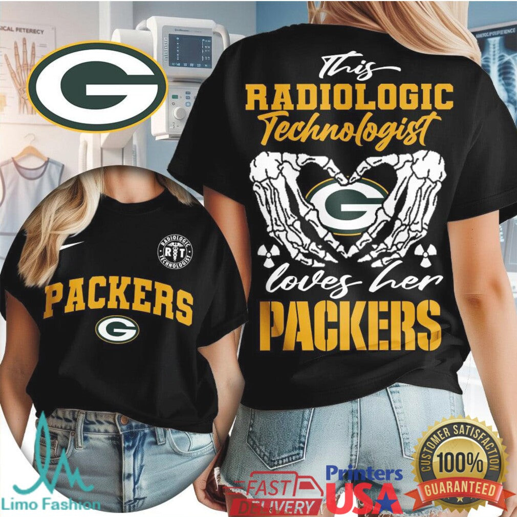 Green Bay Packers Radiologic Technologist T Shirt Rad Tech Loves Her Packers T Shirt - Limotees LLC