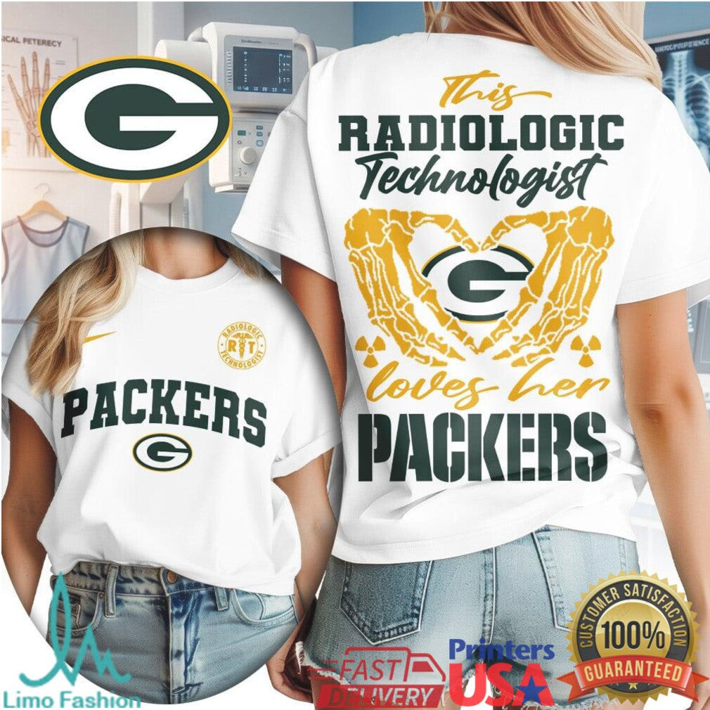 Green Bay Packers Radiologic Technologist T Shirt Rad Tech Loves Her Packers T Shirt - Limotees LLC