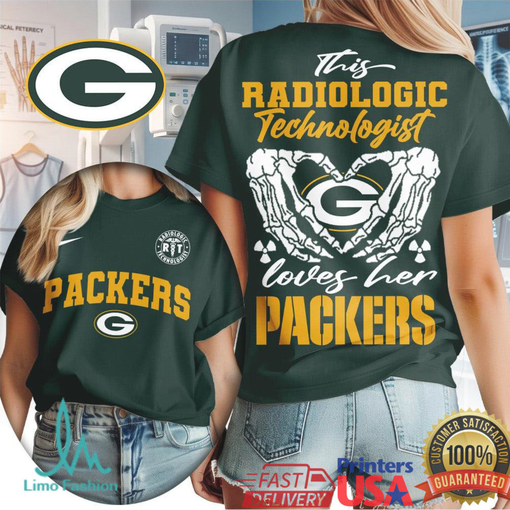 Green Bay Packers Radiologic Technologist T Shirt Rad Tech Loves Her Packers T Shirt - Limotees LLC
