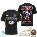 Green Bay Packers USA 250th Anniversary Eagle Patriotic T Shirt - Limotees LLC