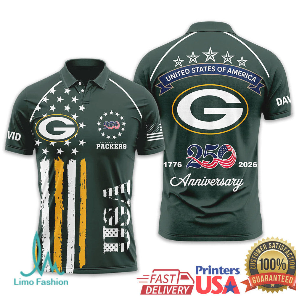 Green Bay Packers USA 250th Anniversary Personalized Stars & Stripes