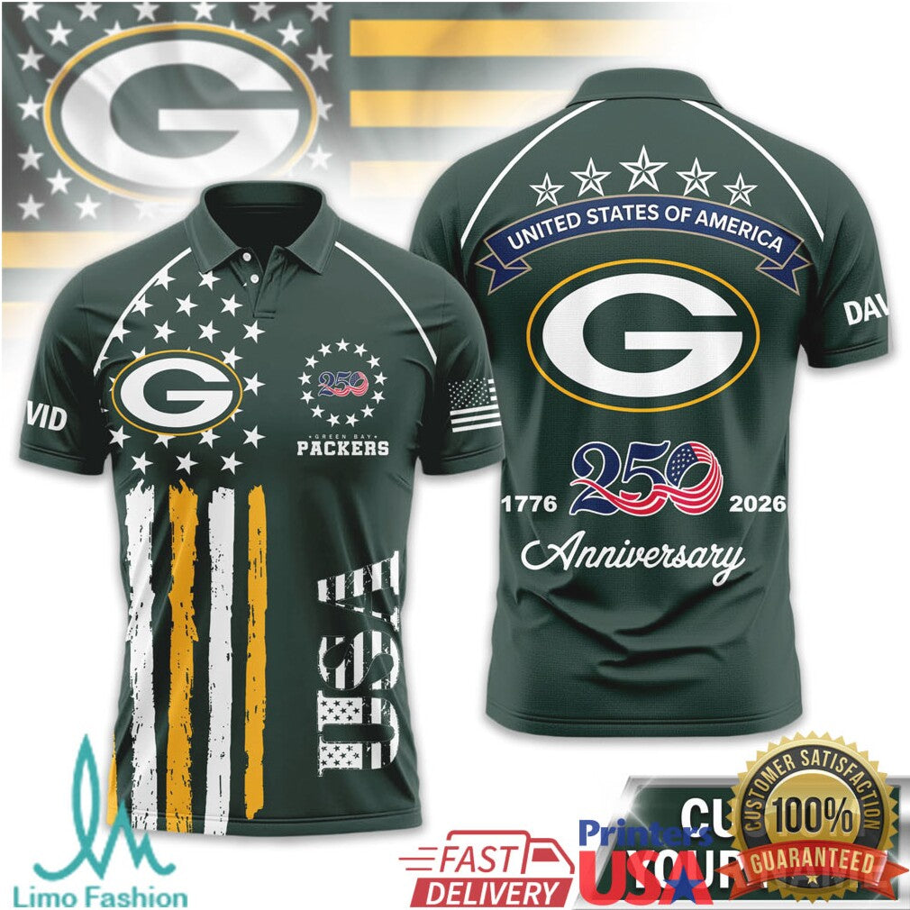 Green Bay Packers USA 250th Anniversary Personalized Stars & Stripes