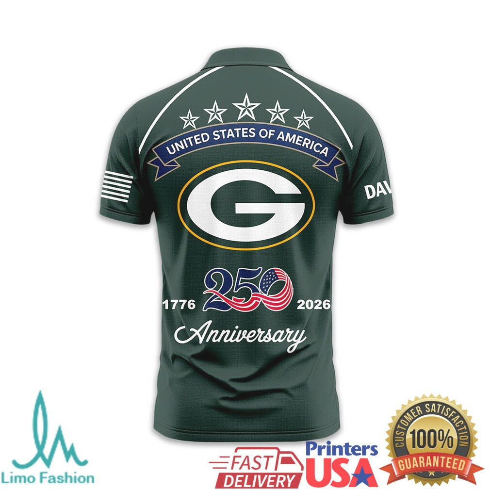 Green Bay Packers USA 250th Anniversary Personalized Stars & Stripes