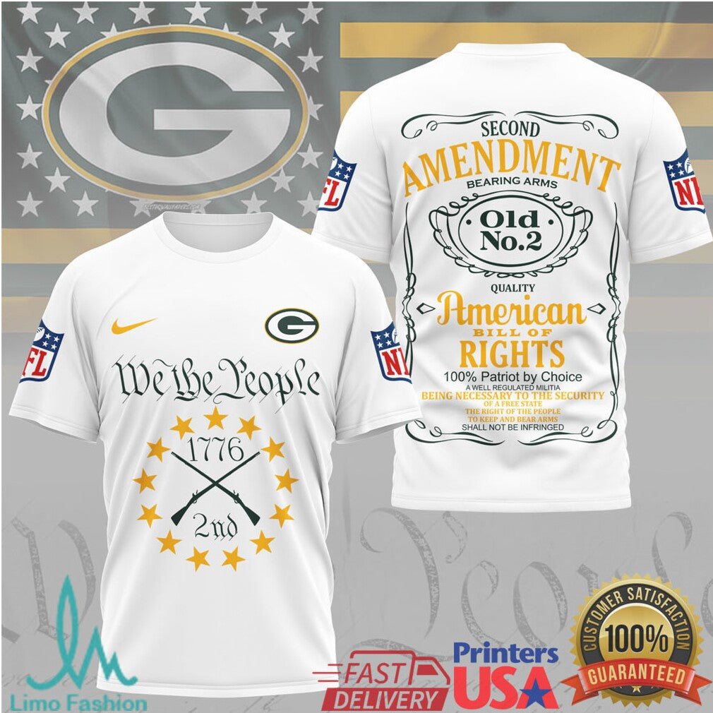 Green Bay Packers We The People 1776 Patriot 2nd Amendment Shirt - Limotees LLC