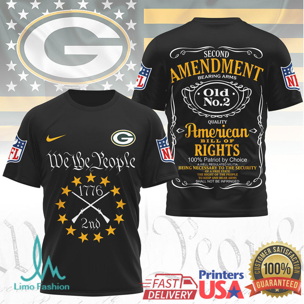 Green Bay Packers We The People 1776 Patriot 2nd Amendment Shirt - Limotees LLC