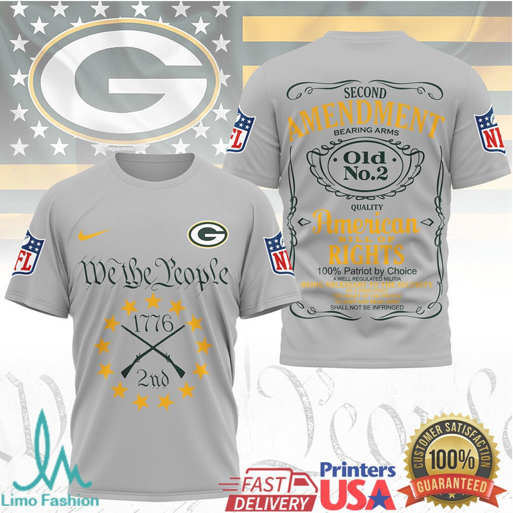 Green Bay Packers We The People 1776 Patriot 2nd Amendment Shirt - Limotees LLC
